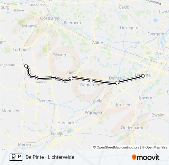 P Train Line Map