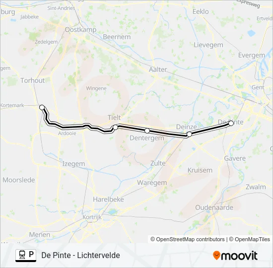 P Train Line Map