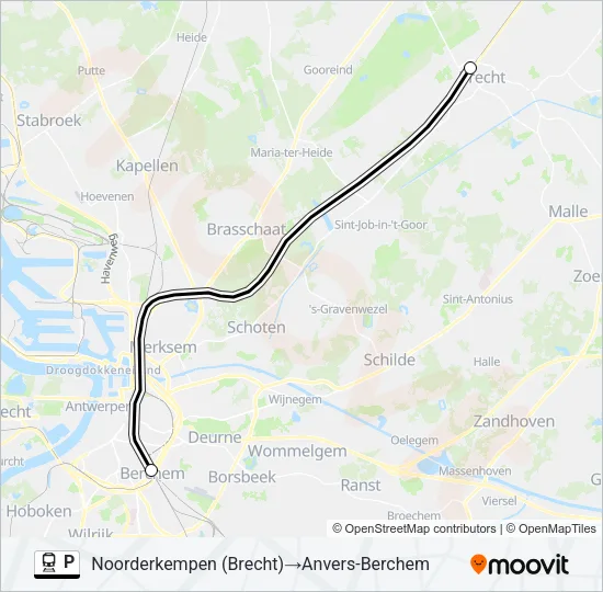 P Train Line Map