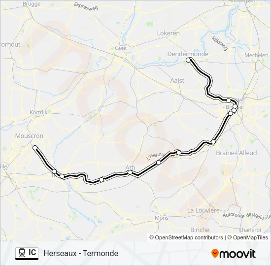 IC Train Line Map