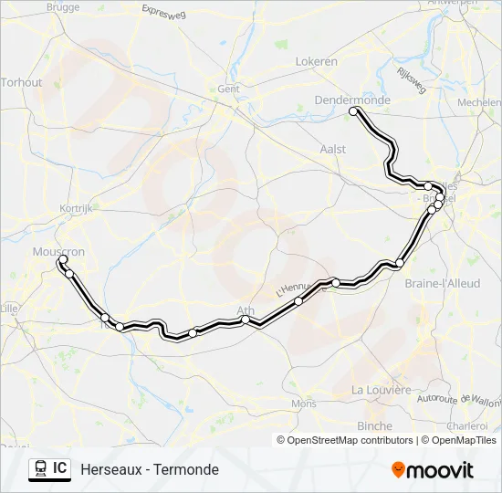 IC Train Line Map