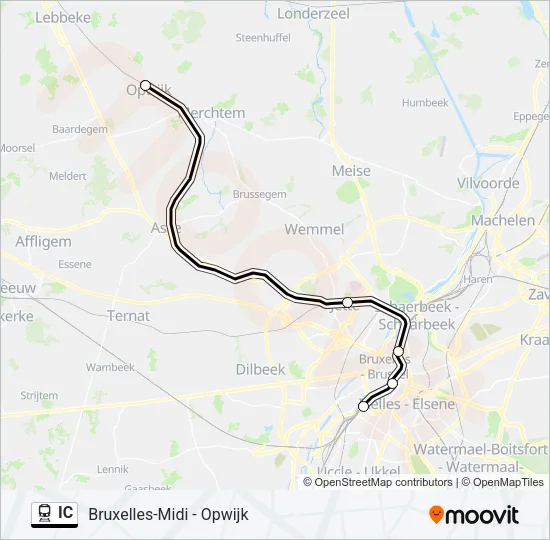 IC Train Line Map