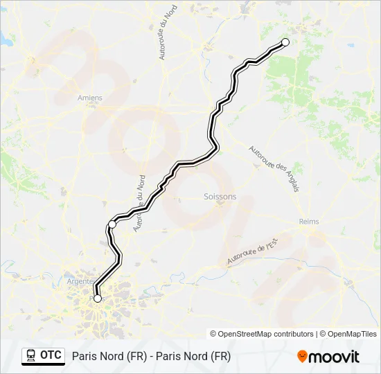 OTC Train Line Map