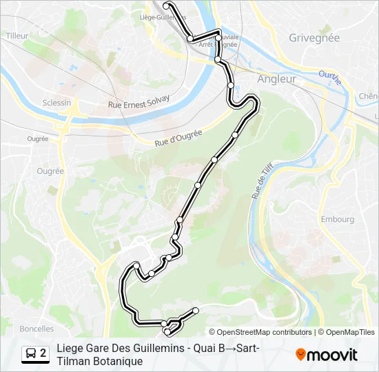 2 Bus Line Map