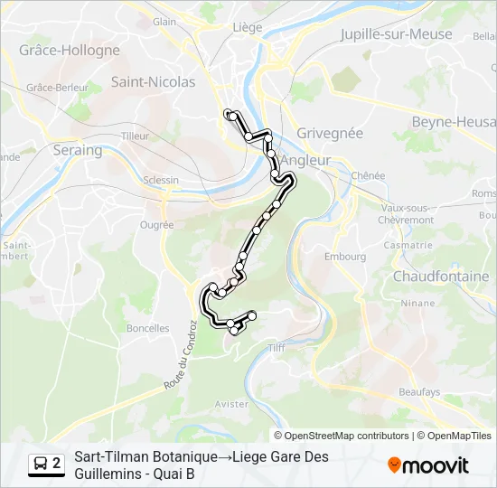 2 Bus Line Map