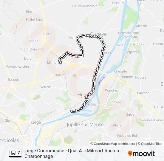 7 Bus Line Map