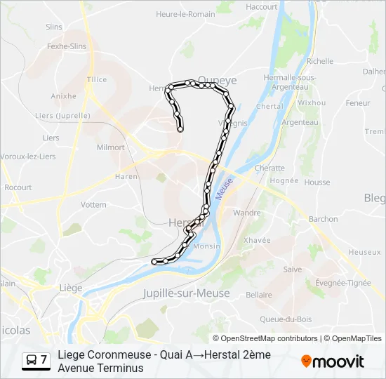 7 Bus Line Map