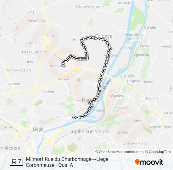7 Bus Line Map