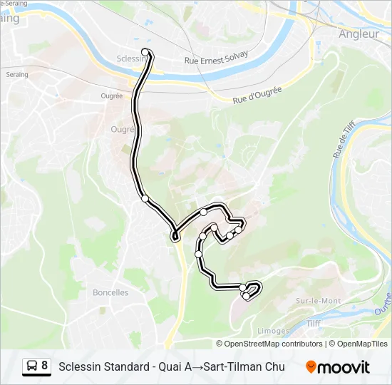 8 Bus Line Map
