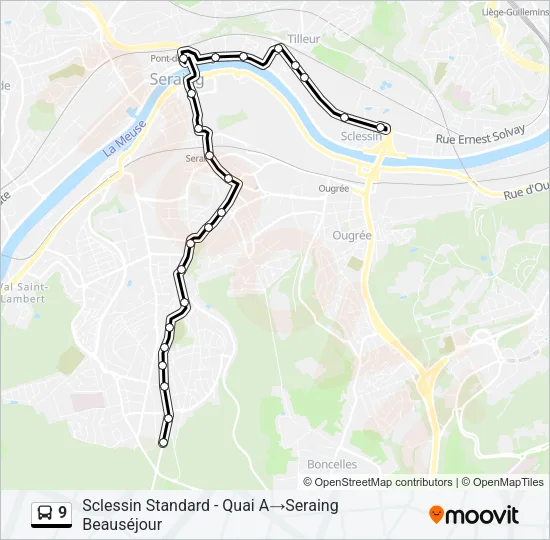 9 Bus Line Map