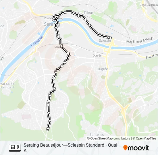 9 Bus Line Map