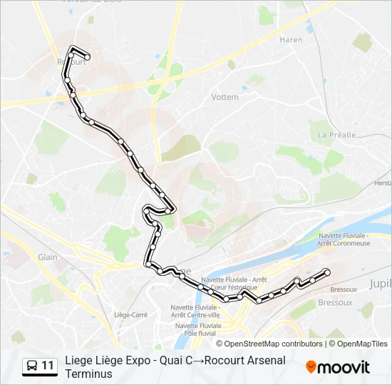 11 Bus Line Map