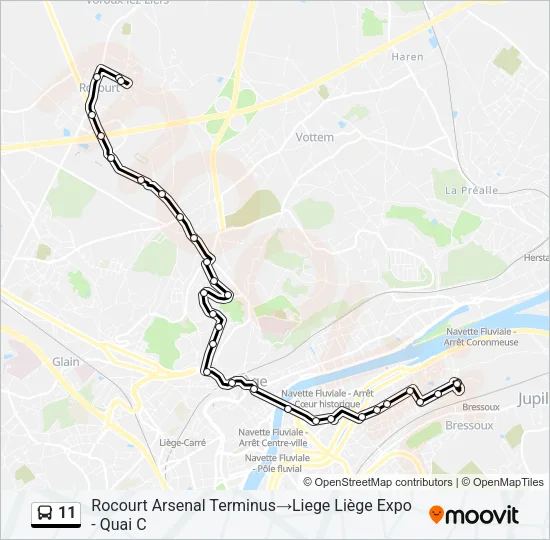 11 Bus Line Map