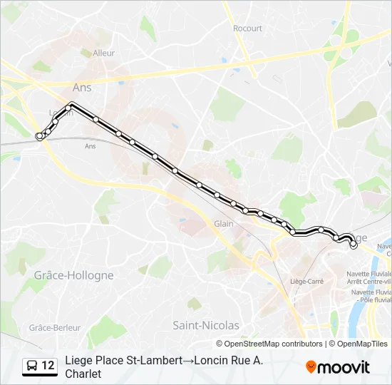 12 Bus Line Map