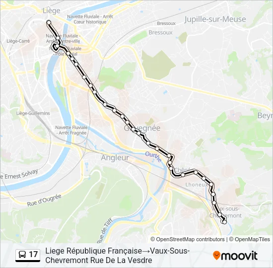 17 Bus Line Map
