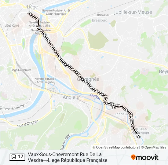 17 Bus Line Map