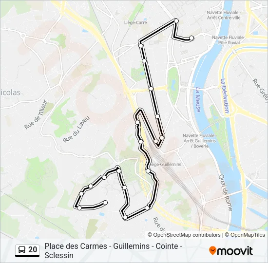 20 Bus Line Map