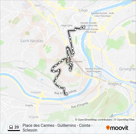 20 Bus Line Map