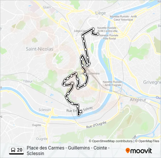 20 Bus Line Map