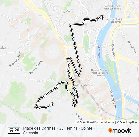 20 Bus Line Map