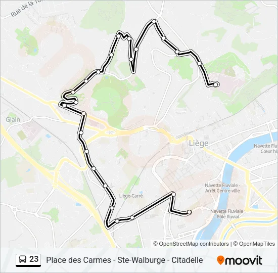 23 Bus Line Map