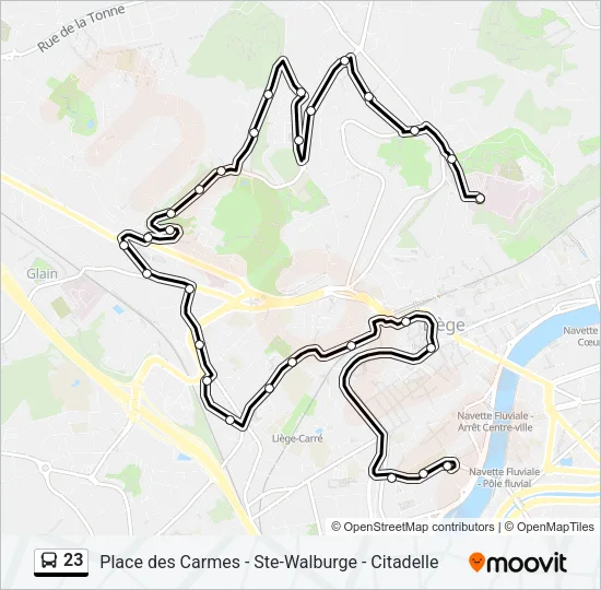 23 Bus Line Map