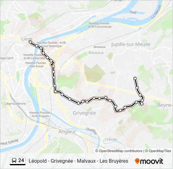 24 Bus Line Map