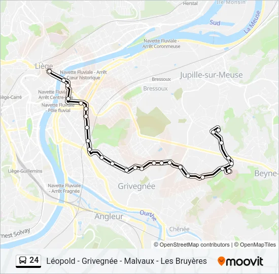 24 Bus Line Map
