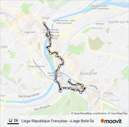 26 Bus Line Map