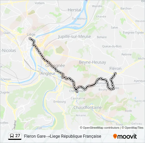27 Bus Line Map