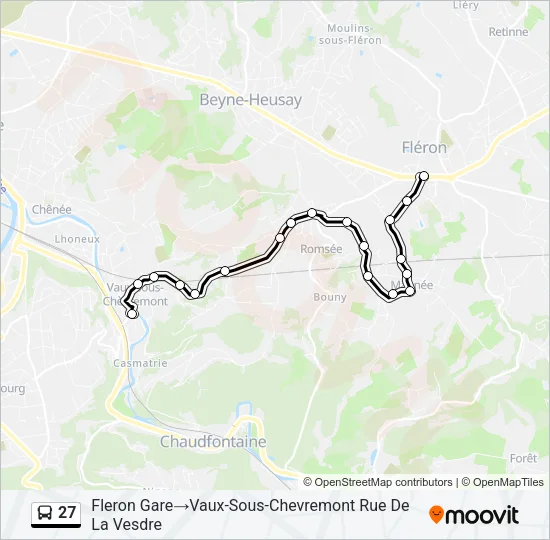 27 Bus Line Map