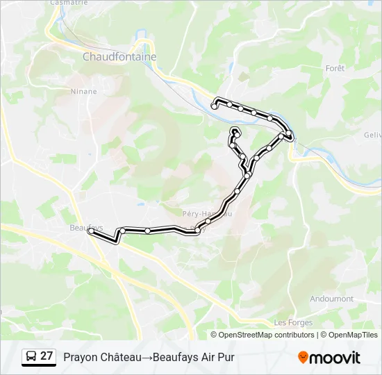 27 Bus Line Map