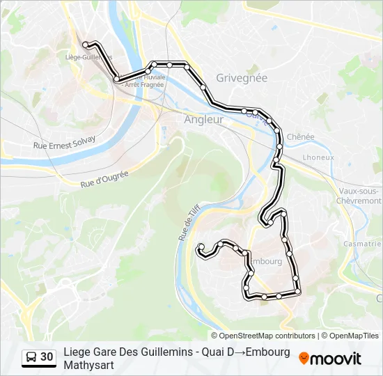 30 Bus Line Map
