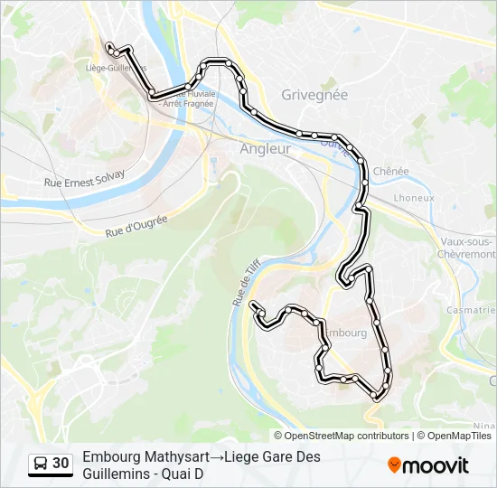 30 Bus Line Map