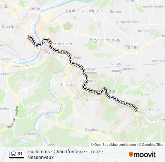 31 Bus Line Map