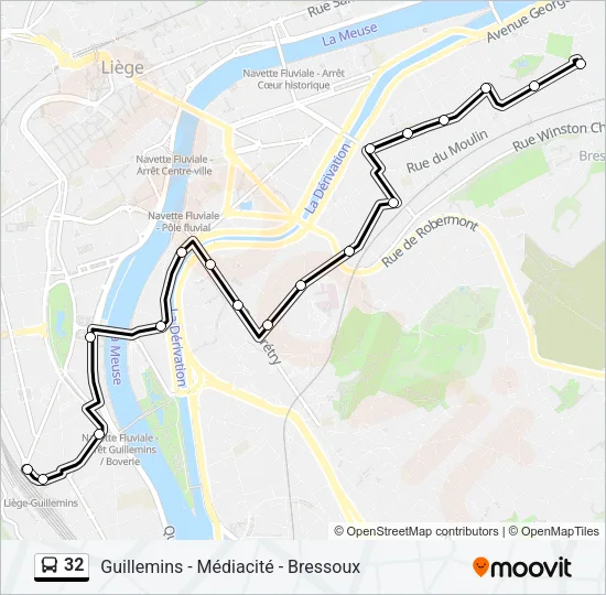 32 Bus Line Map