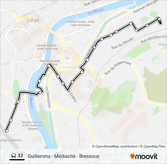 32 Bus Line Map