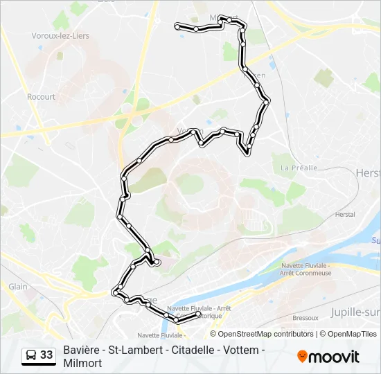 33 Bus Line Map