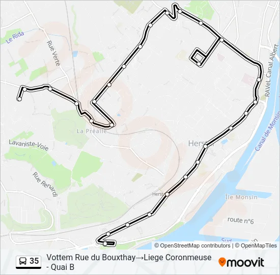 35 Bus Line Map