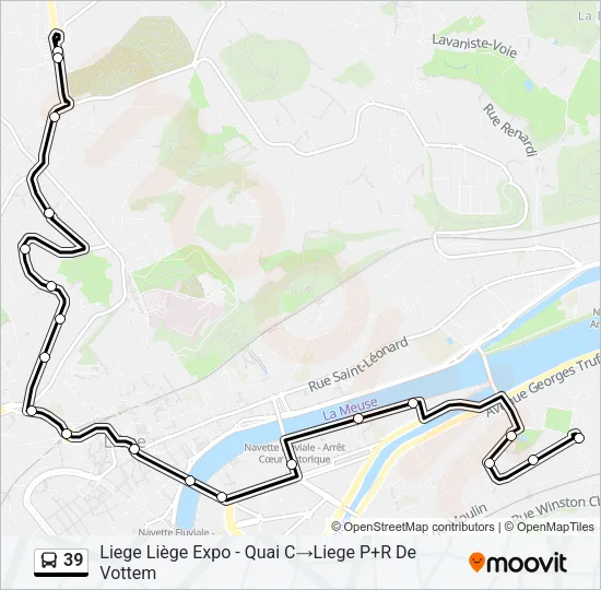 39 Bus Line Map