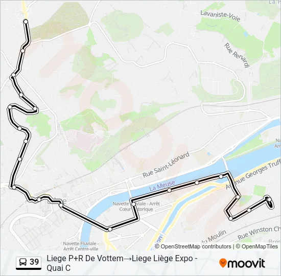 39 Bus Line Map