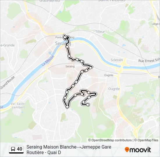 40 Bus Line Map