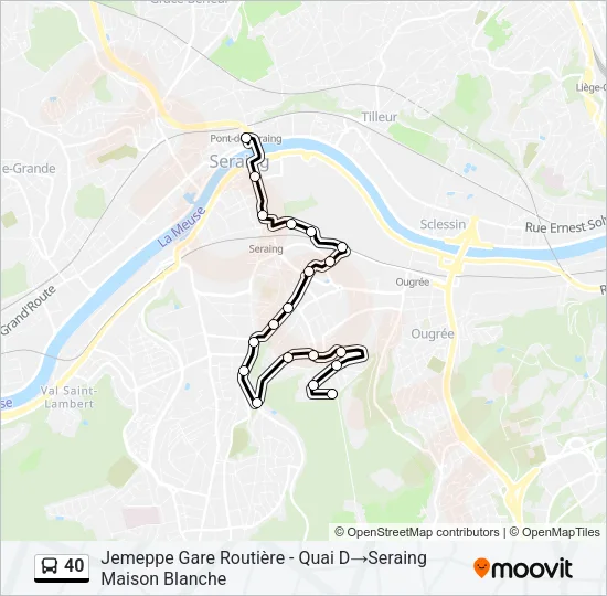 40 Bus Line Map