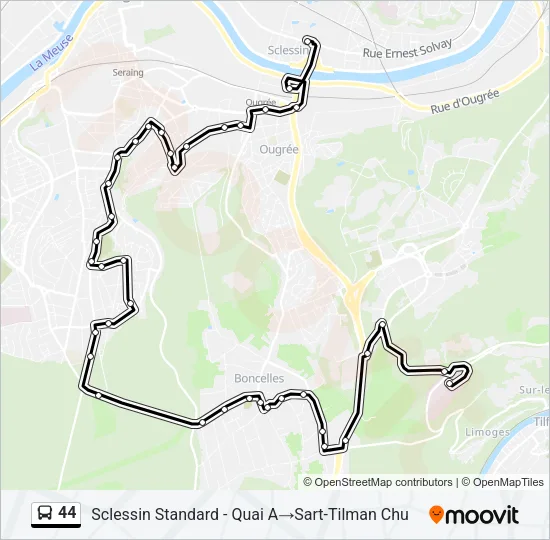 44 Bus Line Map
