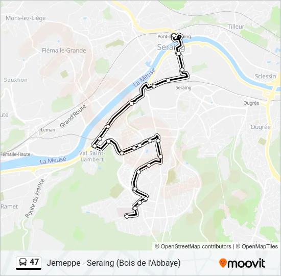47 Bus Line Map