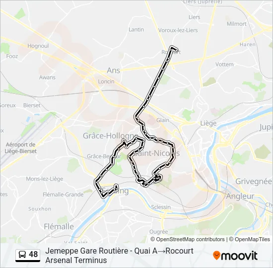 48 Bus Line Map