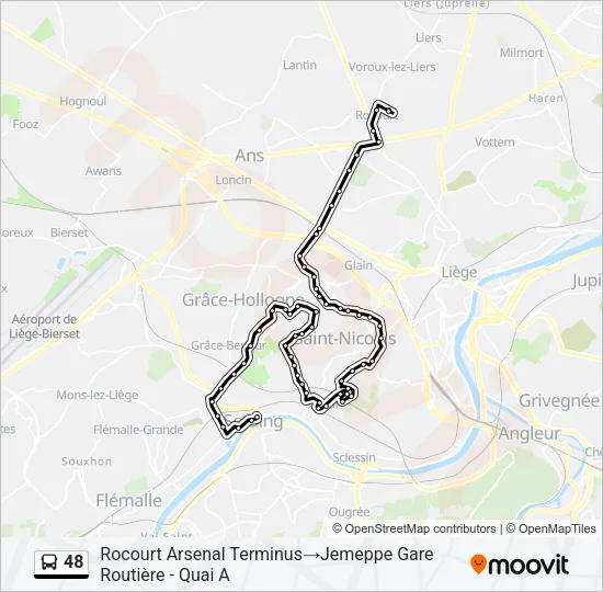 48 Bus Line Map