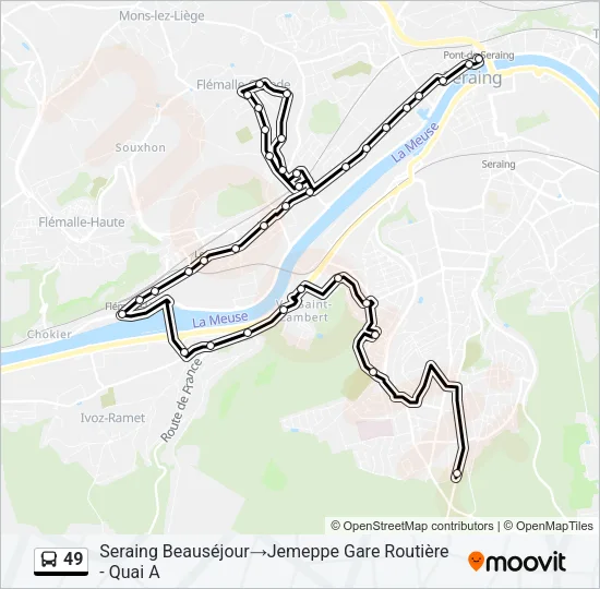 49 Bus Line Map