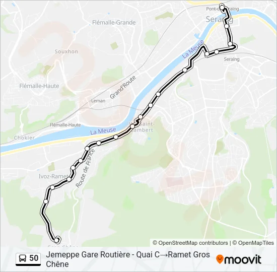 50 Bus Line Map