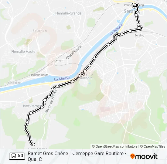 50 Bus Line Map
